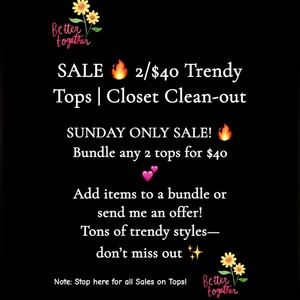 SALE 🔥 2/$40 Trendy Tops | Closet Clean-out